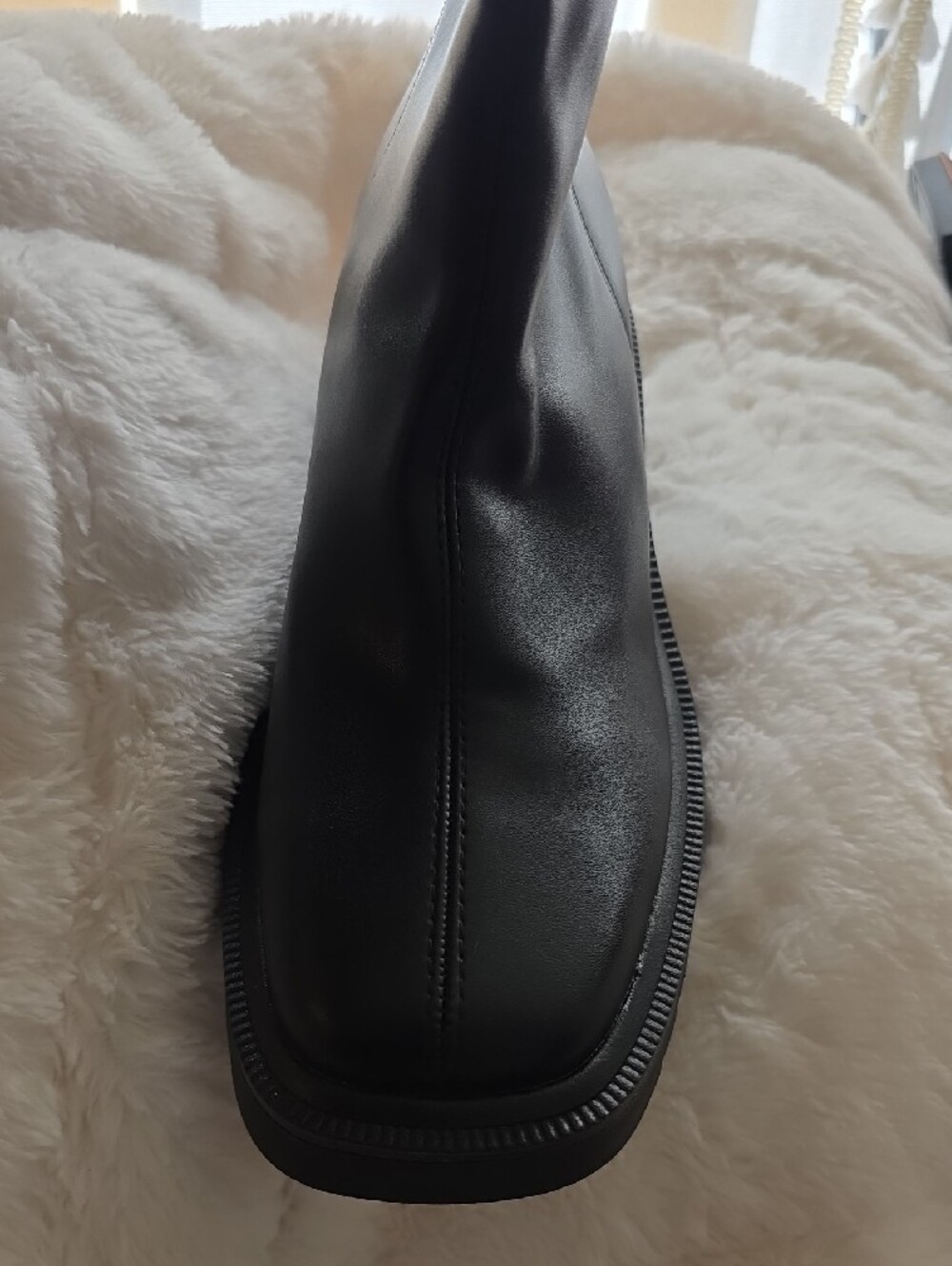 Classic Black Knee-High Block Heel Boots - Women's - Picture 6 of 10